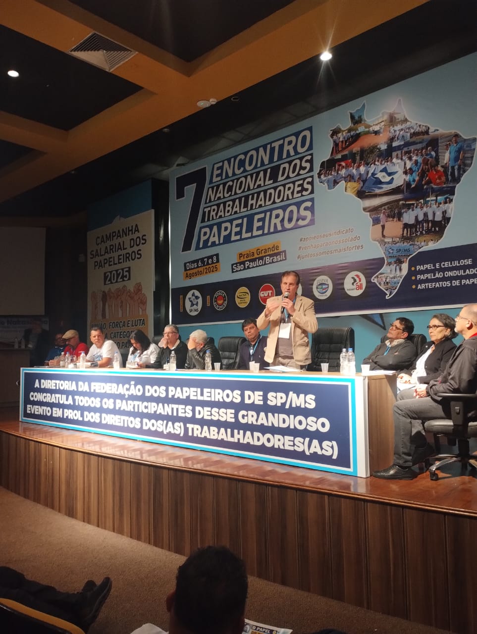 EM PRAIA GRANDE: Presidente da FESPAM destaca integração latino-americana em evento nacional dos papeleiros